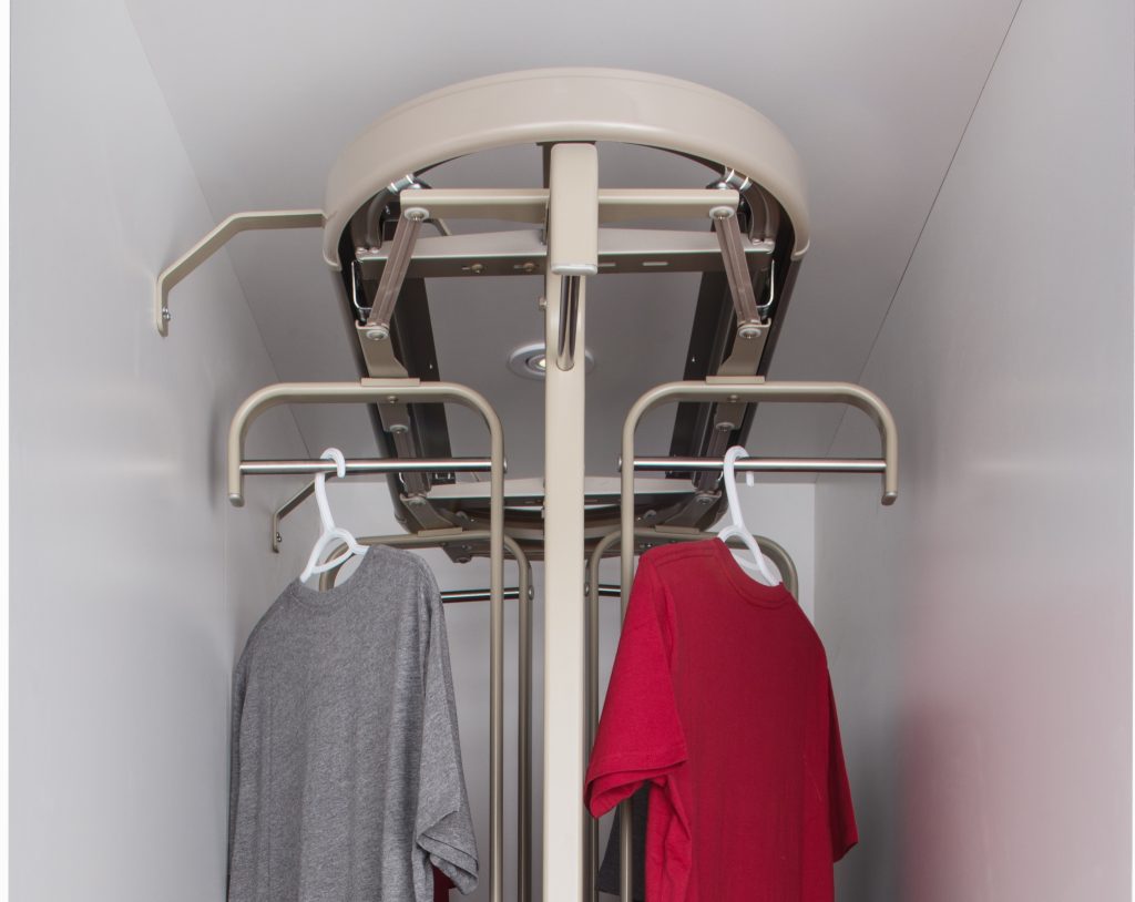 rotating closet rod