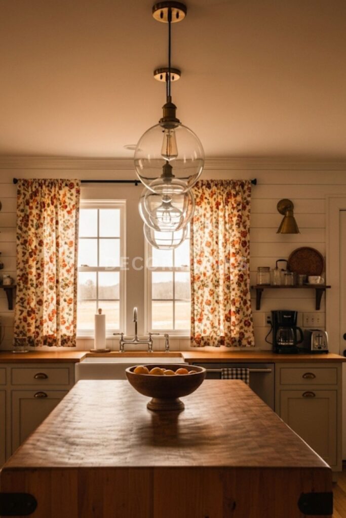 A warm-toned cottage kitchen