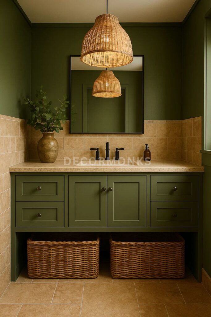 Olive Green with Natural Textures