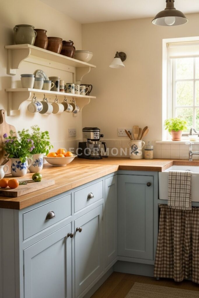 cottage kitchen with muted colors