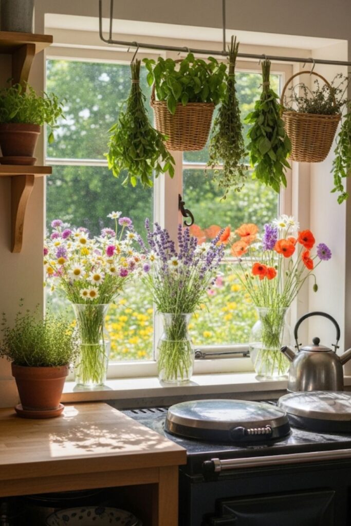sunlit cottage kitchen