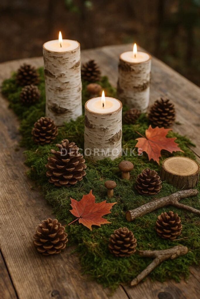 Fall-themed woodland table