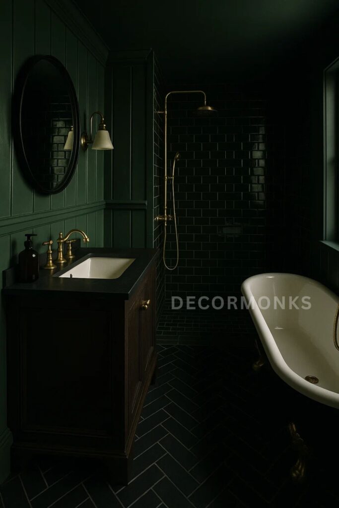 Inspiring texture style for moody bathroo design