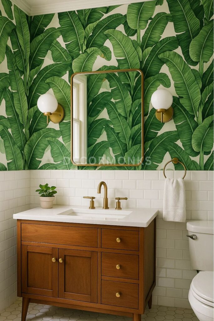 Jungle Prints wallpaper for bathroom