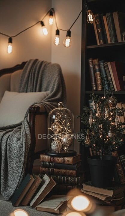 Moody reading corner for Christmas