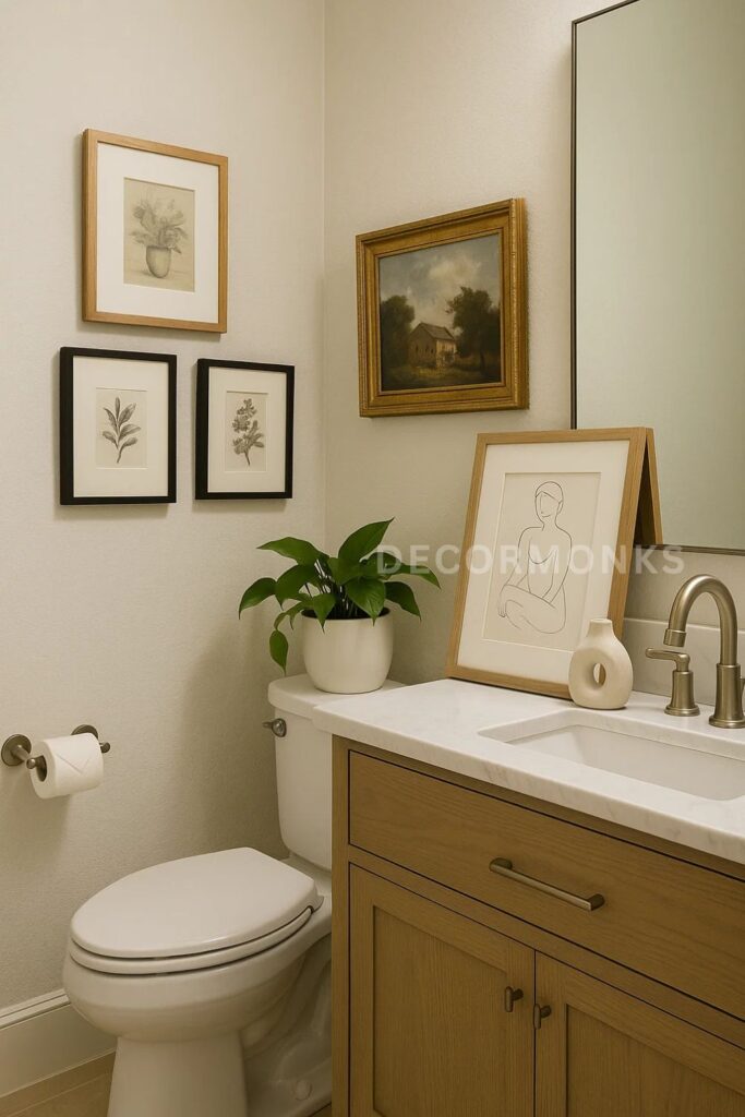 Naturistic guest bathrooms
