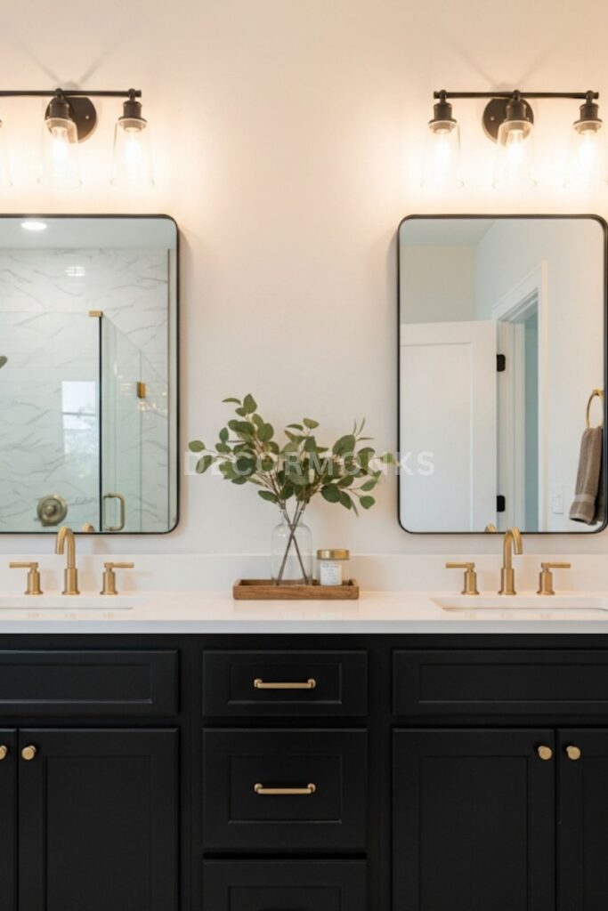 Black Cabinetry for Storage