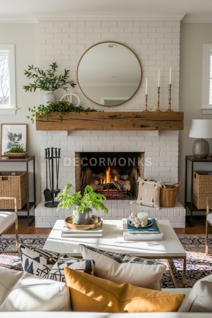 Farmhouse Mantel & Focal Fireplace