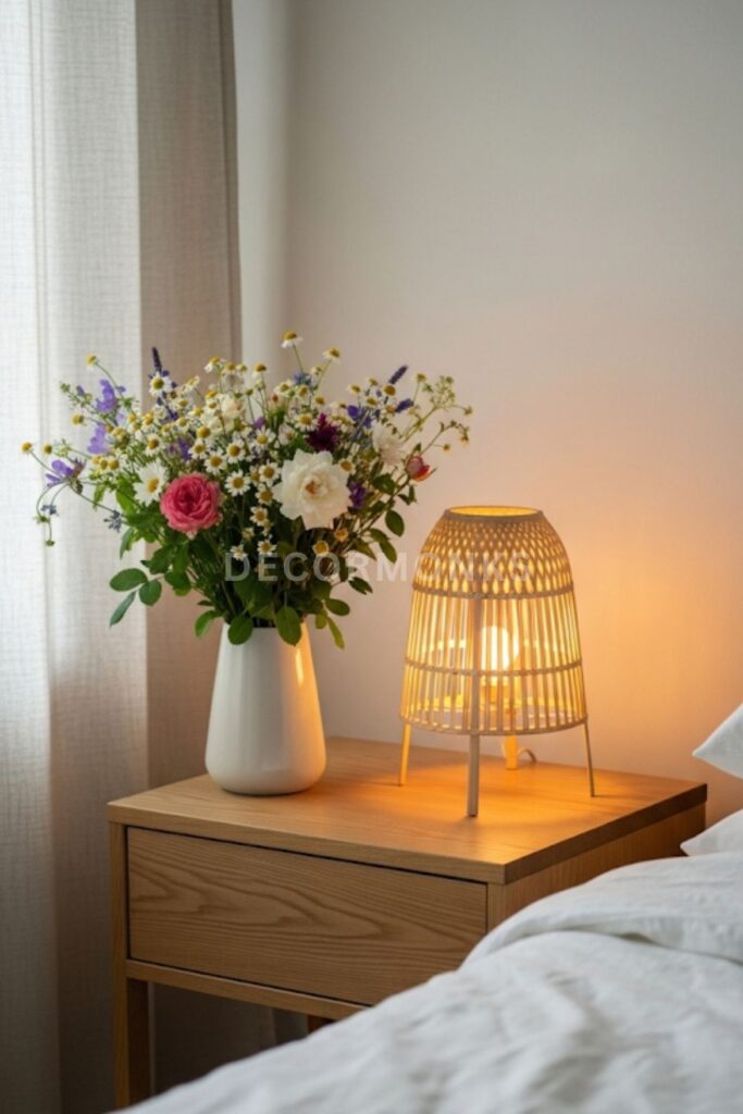 Light-Colored Wooden Nightstands