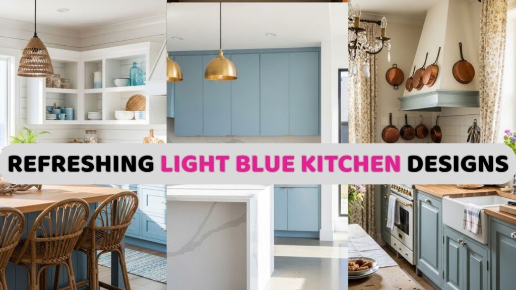 Light blue kitchen designs cover image