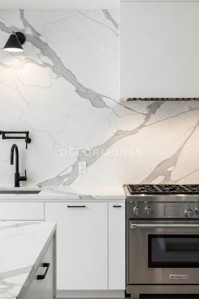 Marble Slab Backsplash