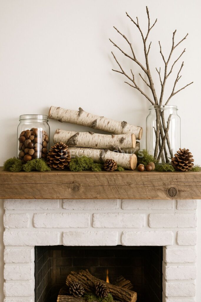 Nature-Inspired Mantle with Foraged Finds
