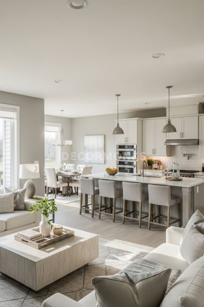 Open Concept Living with Kitchen Merge