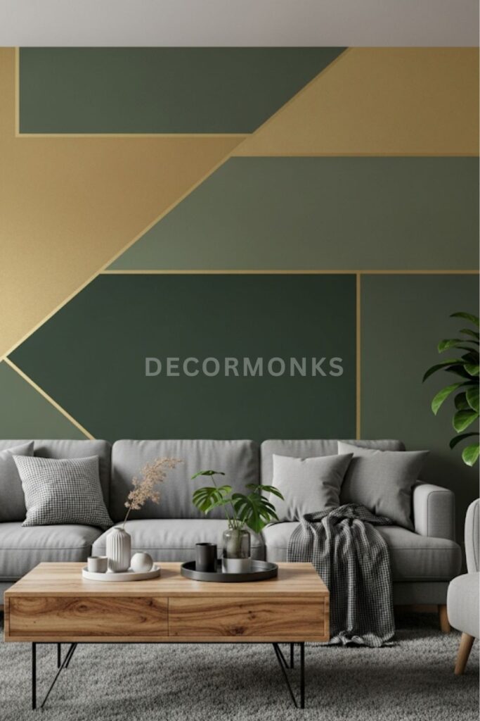 Painted Geometric Accent Wall
