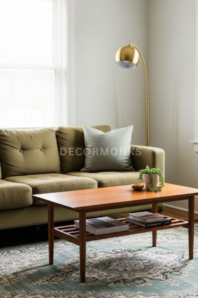 Retro Chic with Olive Tones and Patterns