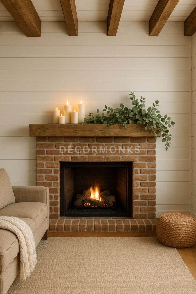 Shiplap Walls and Ceiling in living room
