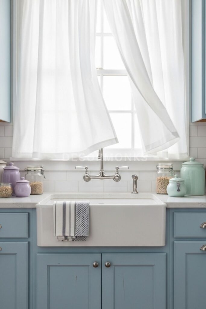 white apron-front farmhouse sink