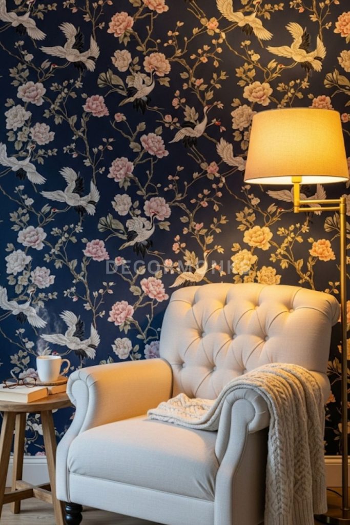 Chinoiserie Wallpaper Accent