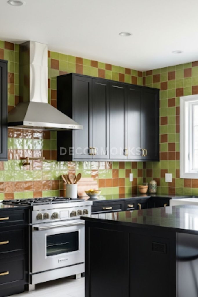 Earth-Toned Tile Backsplash