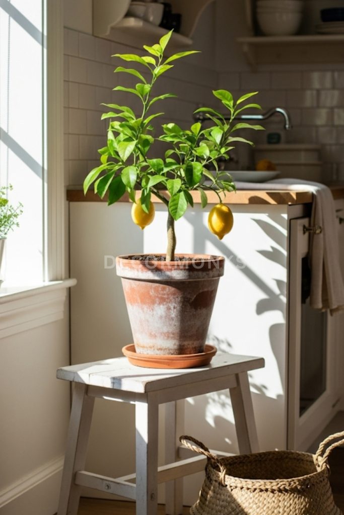 Lemon Tree in a Terracotta Pot