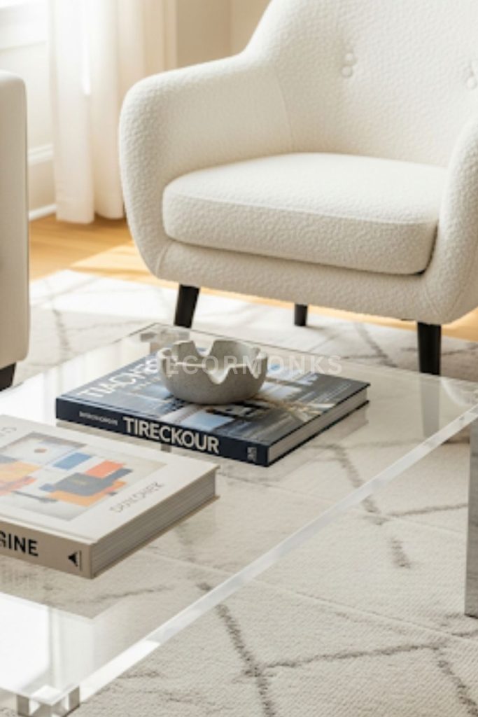 Lucite and Chrome Accents